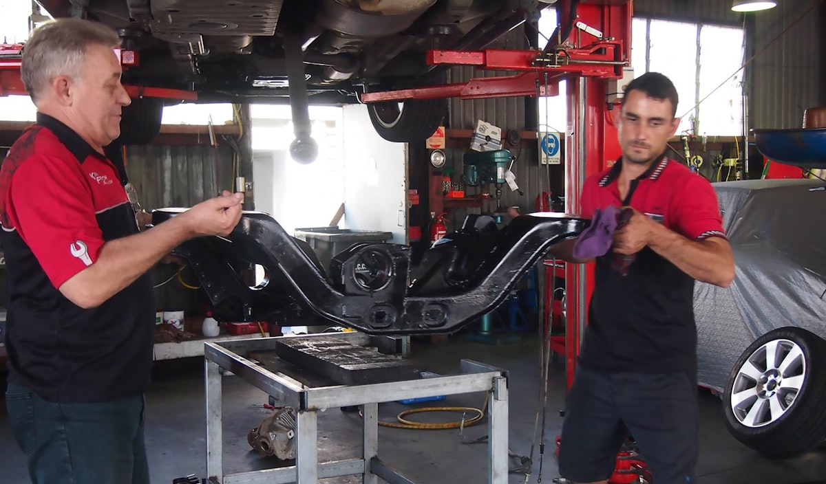 9. cradle being cleaned and prepared